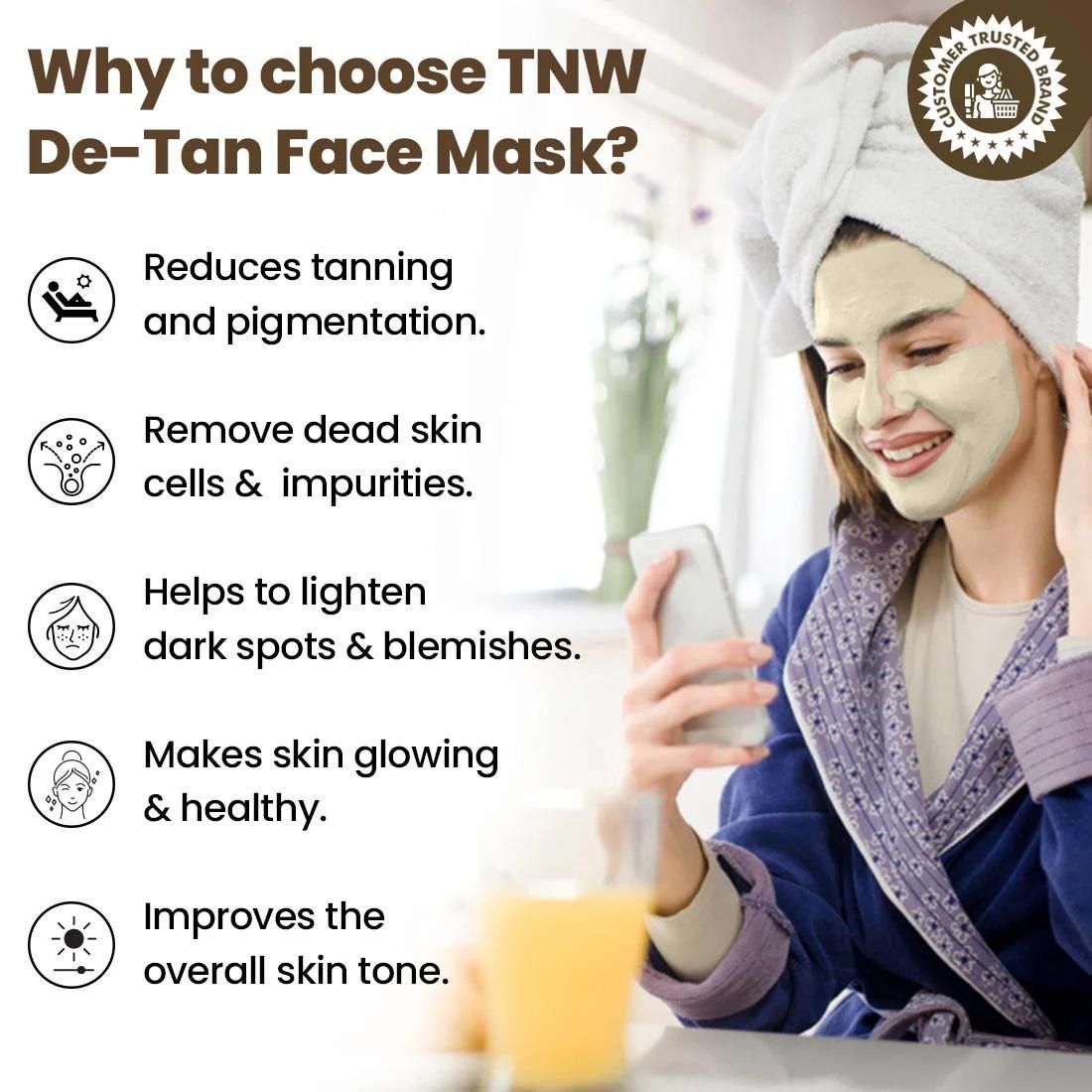 DE-Tan Face Pack for Glowing & Radiant Skin 50gm
